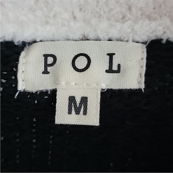 POL Womens High Collar Half Zip Oversized Color
Block Sweater Pink Black Sz M - Picture 10 of 12